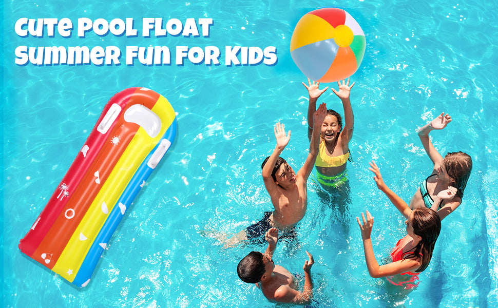 4 Pcs Pool Floats for Kids Inflatable Swimming Rings Fruit Pool Float Beach Ball Summer Beach Water Float Party Toys for Kids