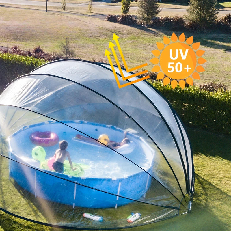 pool dome cover 15f sun dome for pool outdoor above ground swimming pool dome cover - PoolGearX