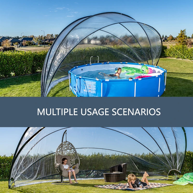 pool dome cover 15f sun dome for pool outdoor above ground swimming pool dome cover - PoolGearX