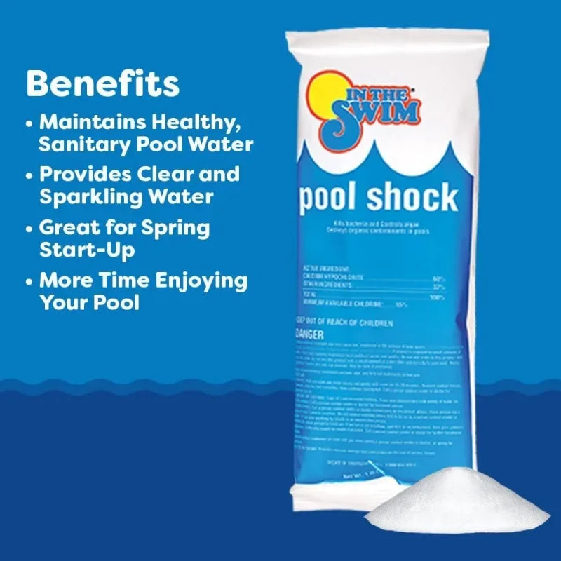 In The Swim Chlorine and Shock Bundle for Sanitizing Swimming Pools – Includes 25 Pound Bucket of 3 Inch Stabilized Chlorine - PoolGearX