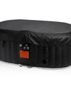 Inflatable Portable Oval Hot Tub Spa 2 Person Hot Tub with 90 Bubble Jets, Cover, Filter Cartridges, Pump - PoolGearX
