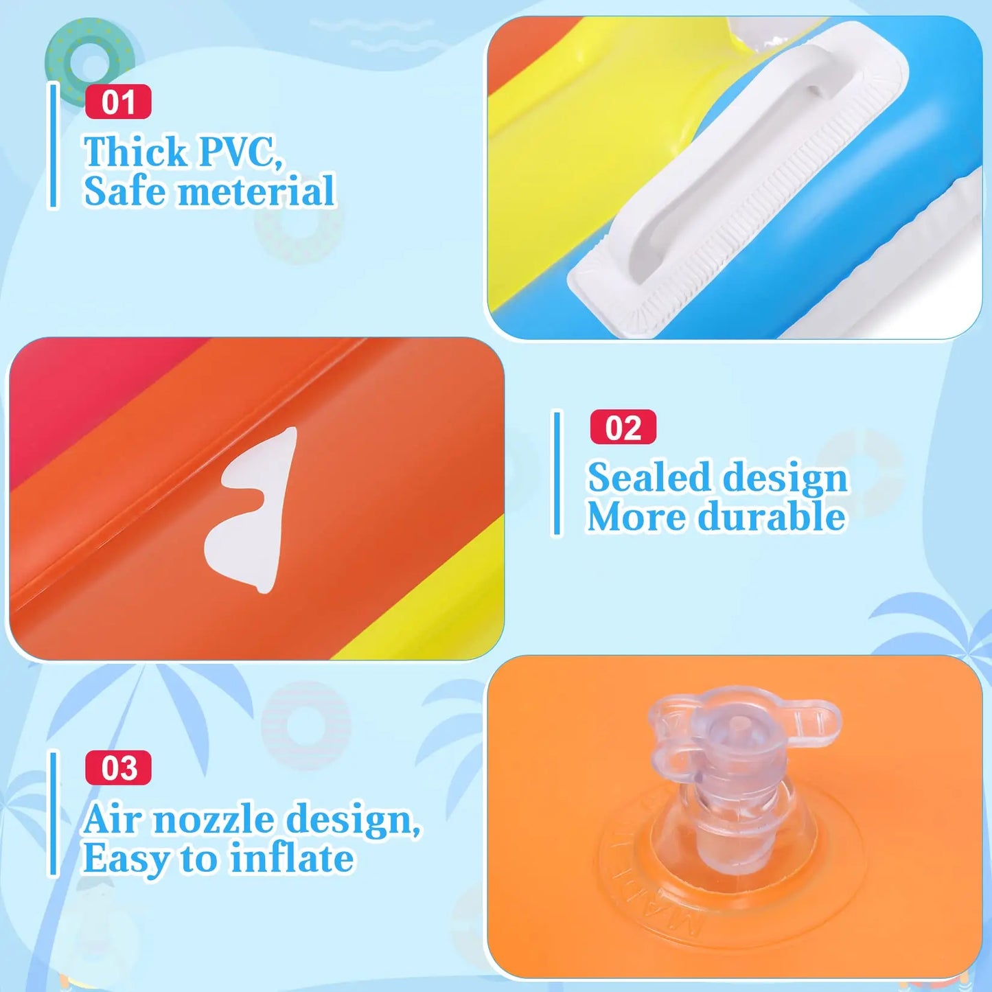 4 Pcs Pool Floats for Kids Inflatable Swimming Rings Fruit Pool Float Beach Ball Summer Beach Water Float Party Toys for Kids