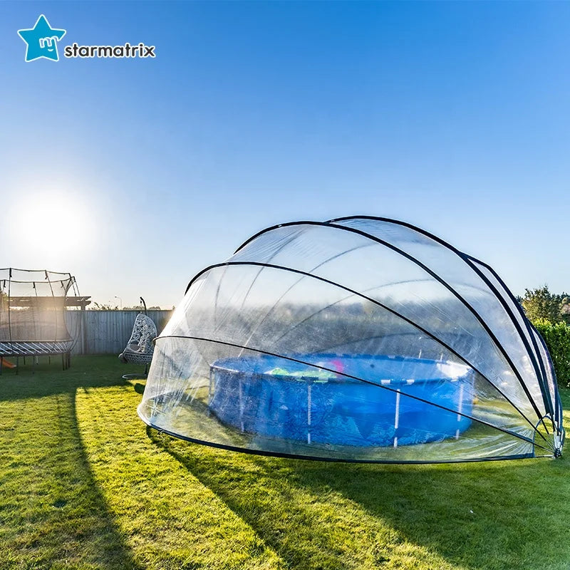 pool dome cover 15f sun dome for pool outdoor above ground swimming pool dome cover - PoolGearX