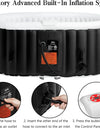 Inflatable Portable Oval Hot Tub Spa 2 Person Hot Tub with 90 Bubble Jets, Cover, Filter Cartridges, Pump - PoolGearX