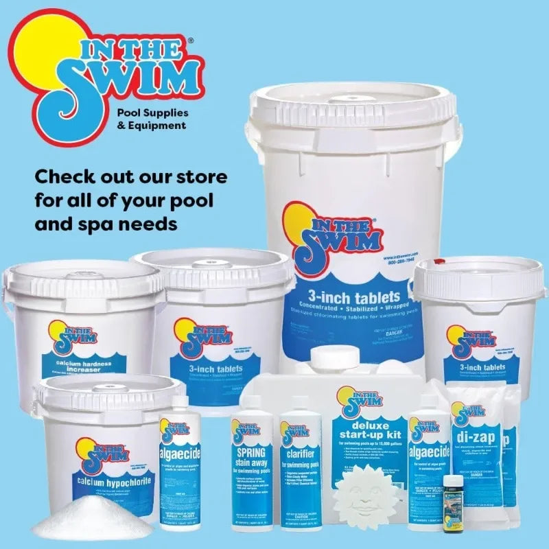 In The Swim Chlorine and Shock Bundle for Sanitizing Swimming Pools – Includes 25 Pound Bucket of 3 Inch Stabilized Chlorine - PoolGearX