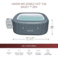 SaluSpa Hawaii AirJet Inflatable Hot Tub Spa with 140 Bubble Jets, 12-Pack Type VI Filter Cartridges, and EnergySense Cover - PoolGearX