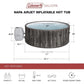 SaluSpa Napa AirJet 2 to 7 Person Inflatable Hot Tub Round Portable Outdoor Spa with 180 Soothing Jets with Cover, Gray - PoolGearX