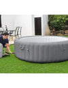 SaluSpa Grenada AirJet 6 to 8 Person Inflatable Hot Tub Round Portable Outdoor Spa with 190 Soothing AirJets and Cover, - PoolGearX