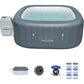 SaluSpa Hawaii AirJet Inflatable Hot Tub Spa with 140 Bubble Jets, 12-Pack Type VI Filter Cartridges, and EnergySense Cover - PoolGearX